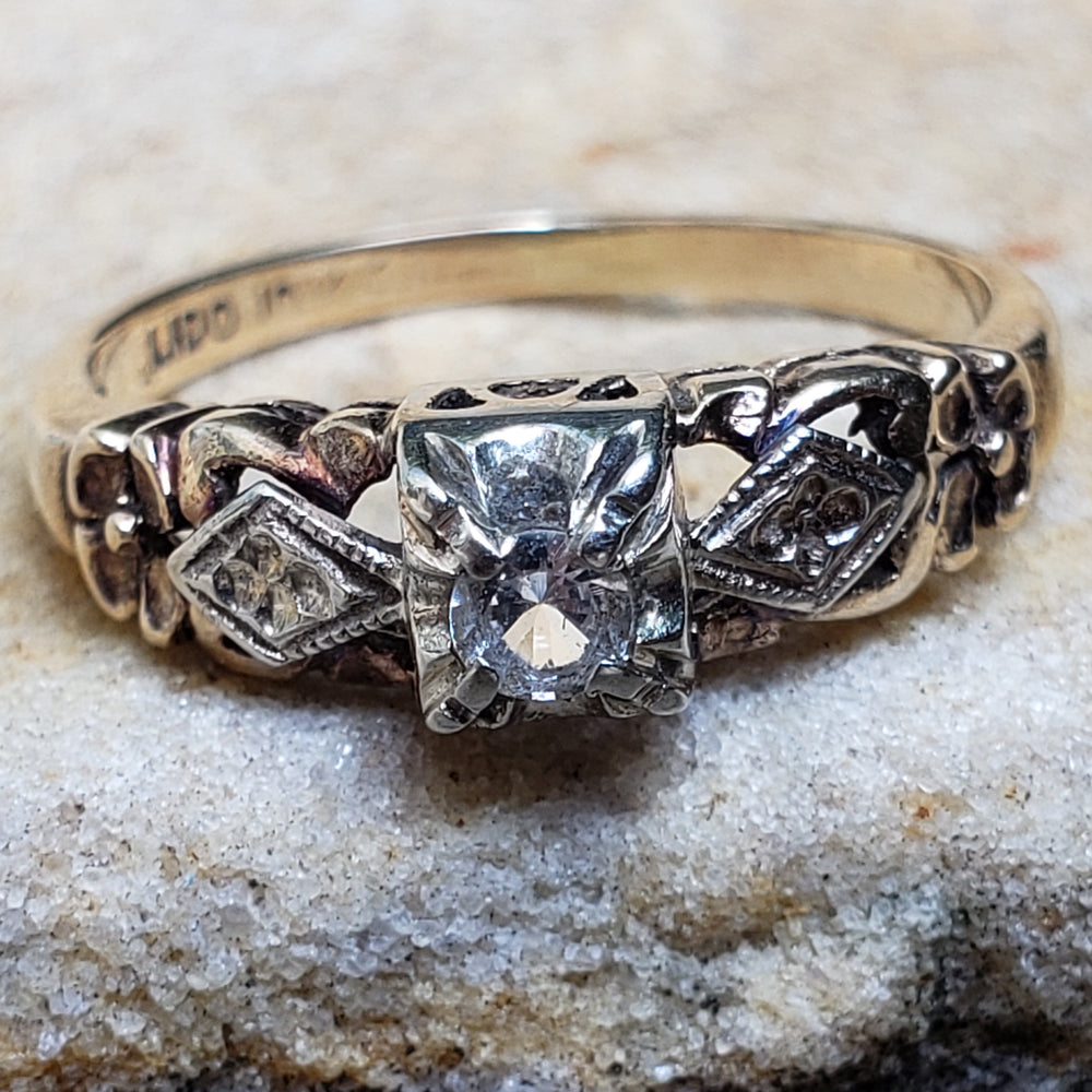 Art Deco Promise Ring / Vintage Engagement Ring / Art Deco Engagement Ring