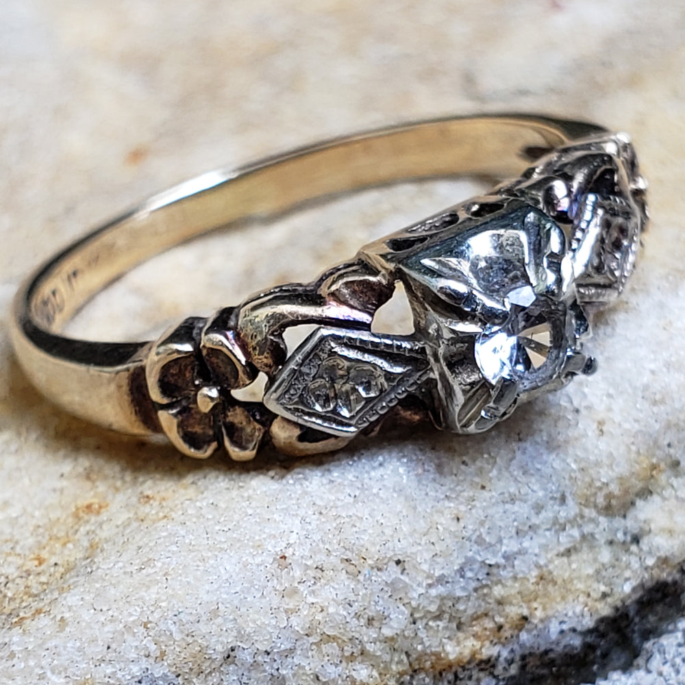 Art Deco Promise Ring / Vintage Engagement Ring / Art Deco Engagement Ring