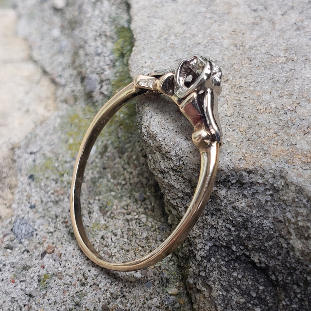 Vintage Engagement Ring / Promise Ring / Art Deco Diamond Engagement Ring