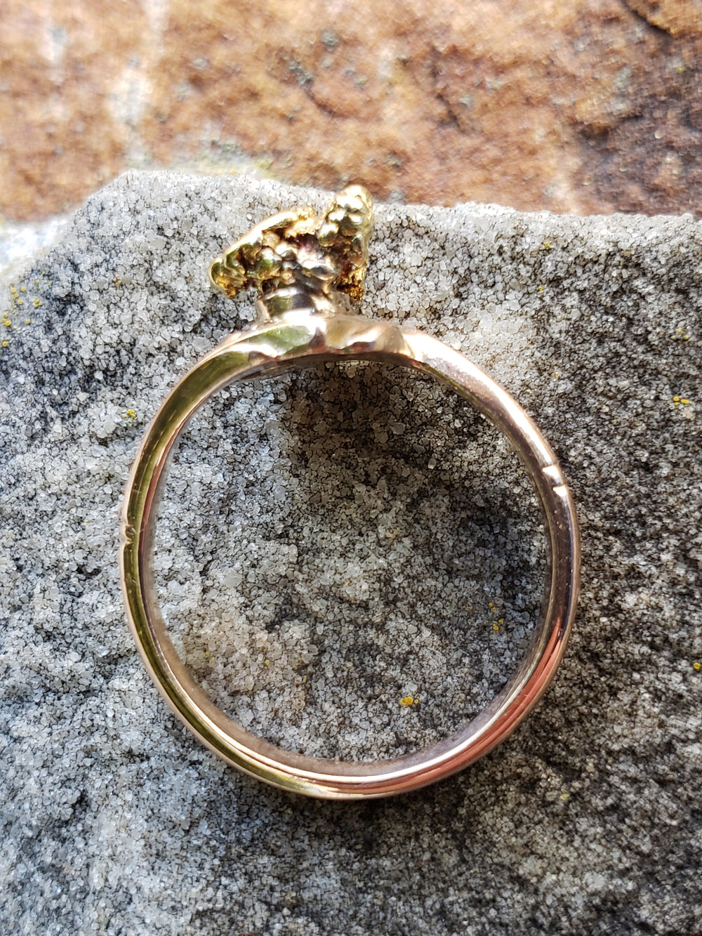 Gold Nugget Ring / Gold Rush Jewellery / Natural Gold Nugget Ring