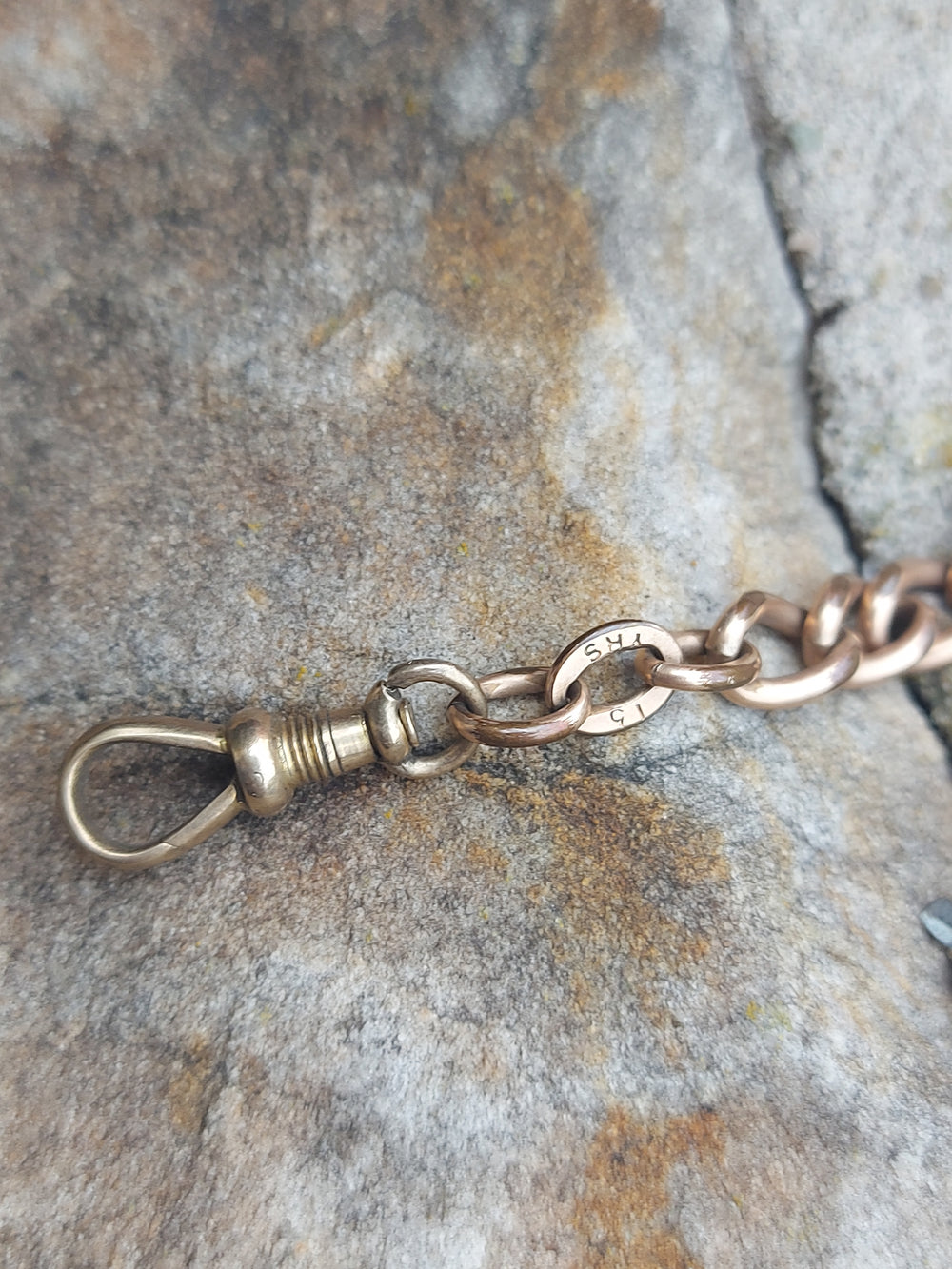 Gold Filled Watch Chain and Fob / Albert T Bar Chain / Gold Filled Fob and Chain