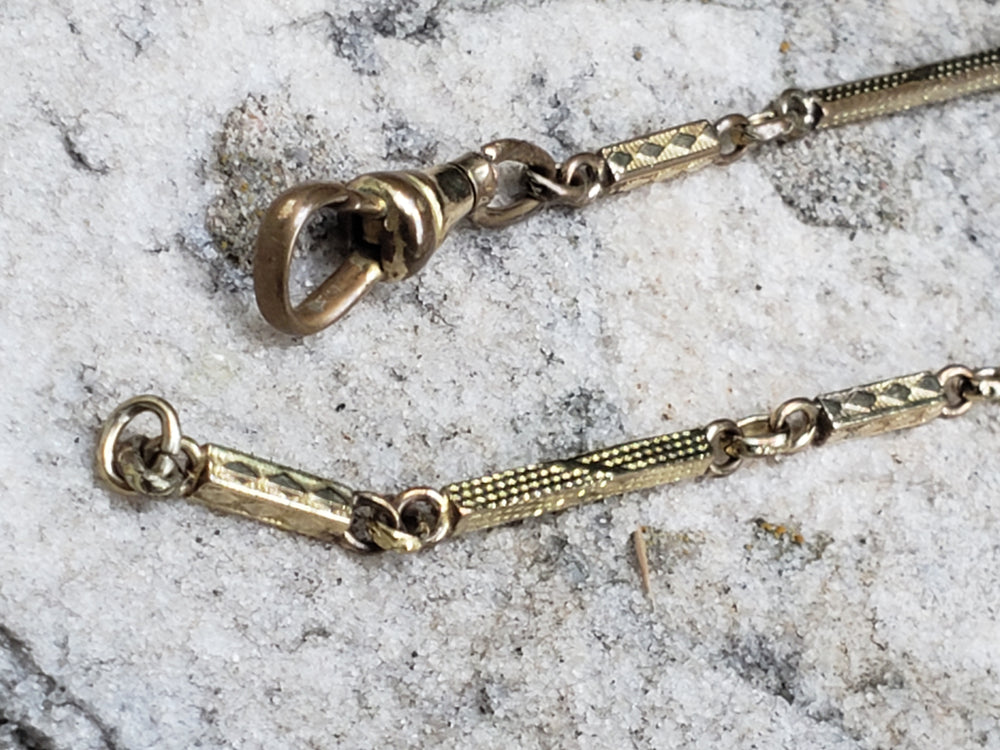 Antique Watch Chain / Gold Filled Watch Chain / Edwardian Gold Filled Watch Chain