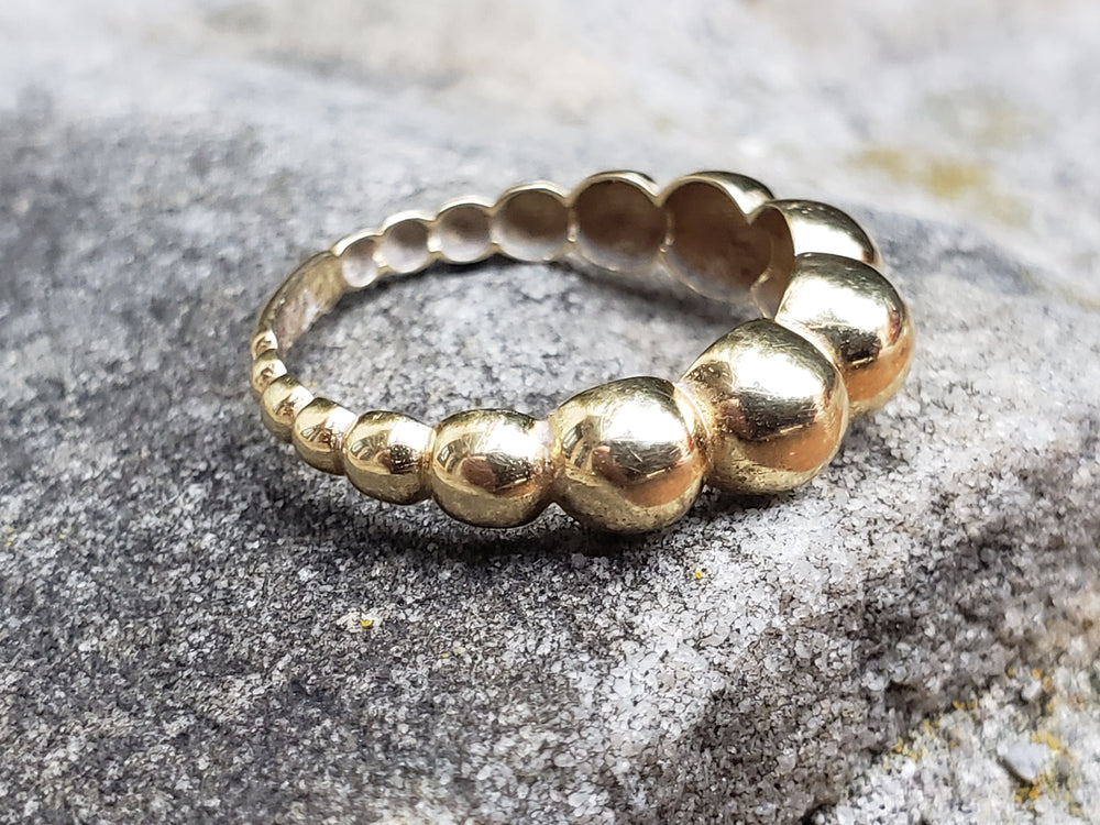 Gold Pearl Ball Ring / Perlee Ring / Gold Bead Ring