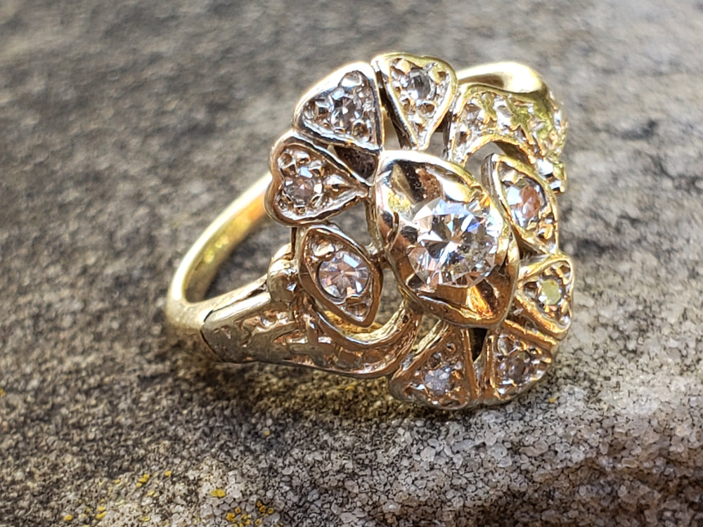 Edwardian - Art Deco Diamond Engagement Ring / Statement Diamond Ring / Right Hand Ring
