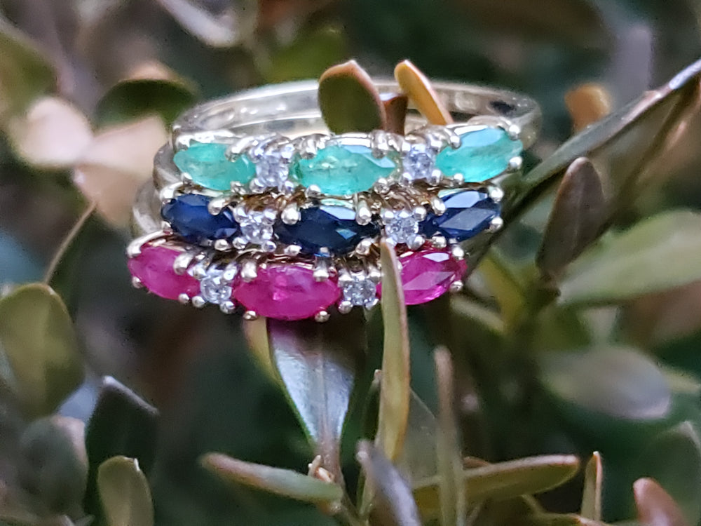 Ruby and Diamond Stacking Band / July Birthstone Ring / Birthstone Jewellery