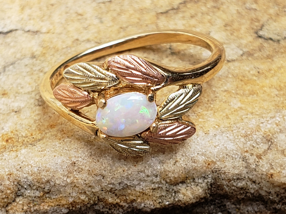 Black Hills Gold Opal Ring / October Birthstone Ring / Natural Opal Ring