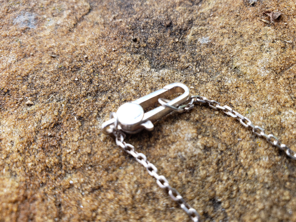 Gucci Necklace / Sterling Silver Tag Gucci Name Tag Necklace / Silver Tab Authentic Designer Necklace