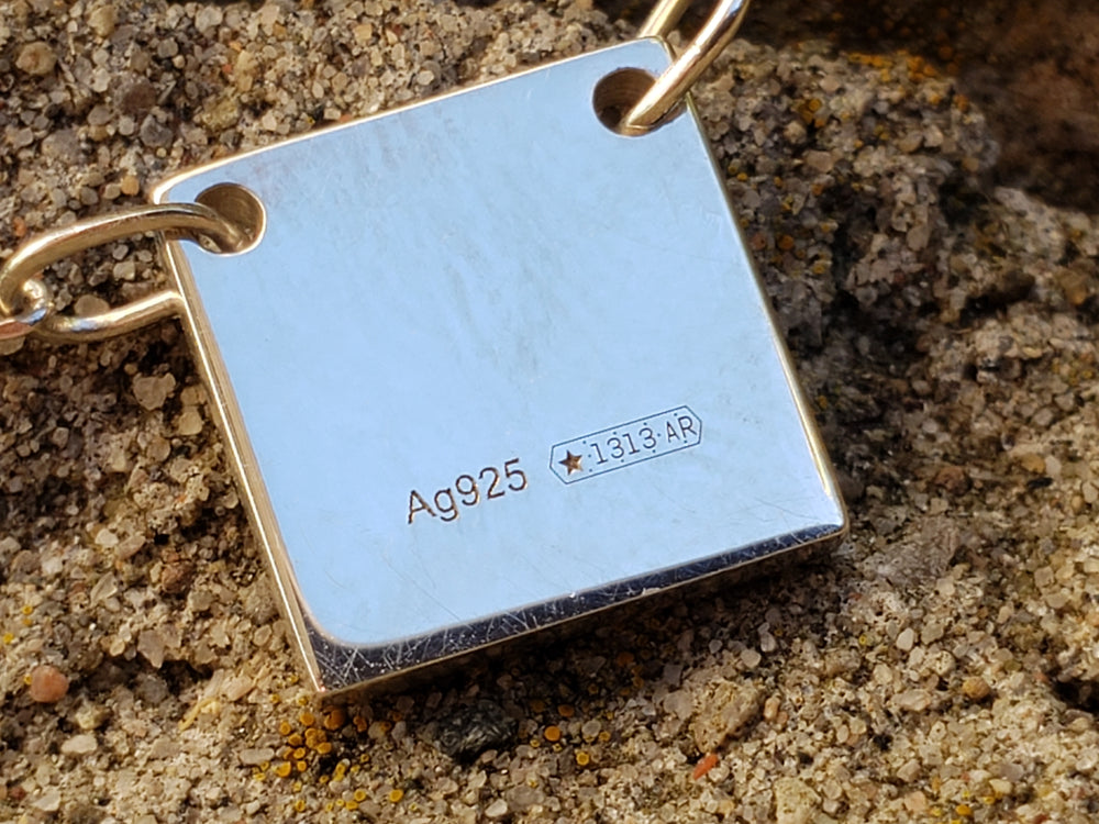 Gucci Necklace / Sterling Silver Tag Gucci Name Tag Necklace / Silver Tab Authentic Designer Necklace