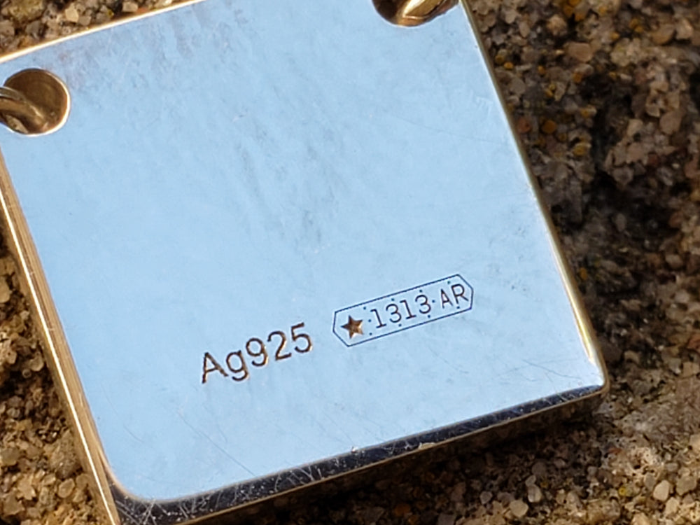 Gucci Necklace / Sterling Silver Tag Gucci Name Tag Necklace / Silver Tab Authentic Designer Necklace