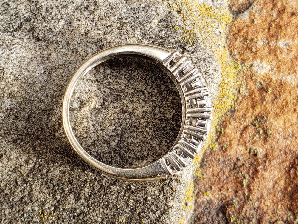 Three Row Diamond Band / Anniversary Band / Diamond Statement Band