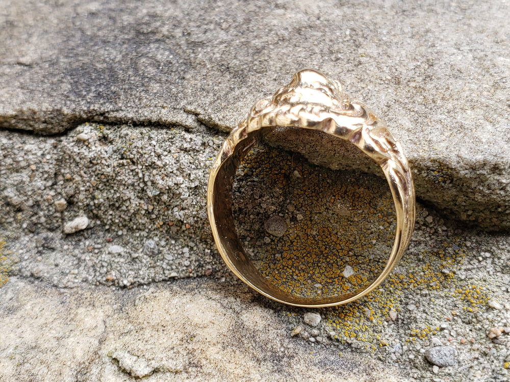 Statement Ruby and Diamond Lion Ring / Lioness Ring / Leo Ring / Gold Lion