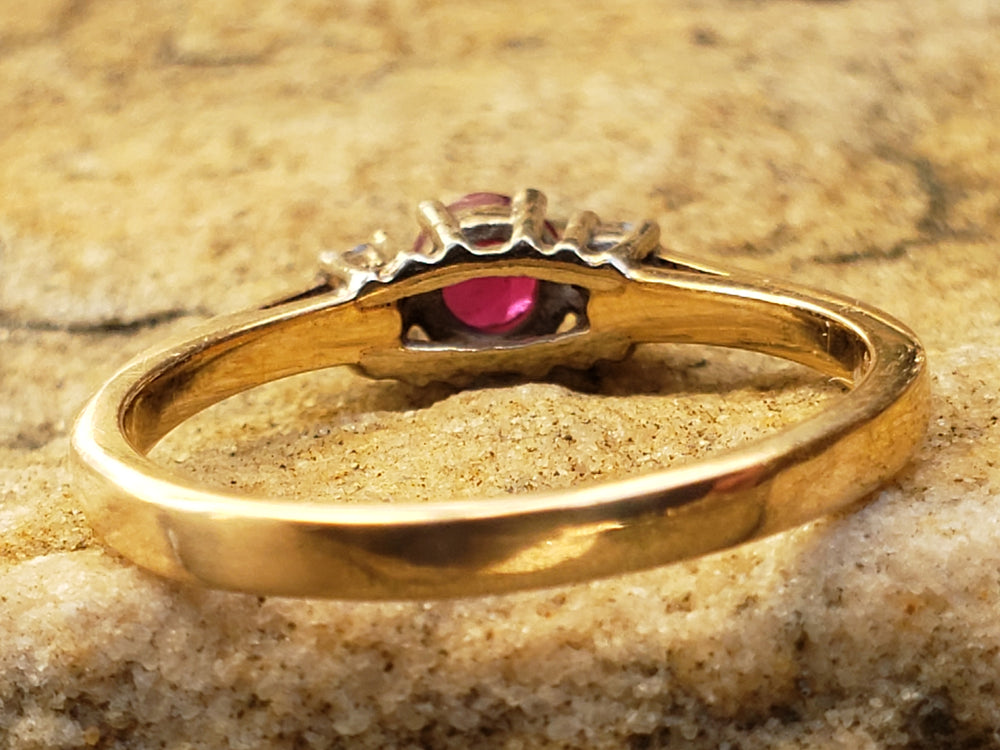 Ruby Engagement Ring / July Birthstone Ring / Ruby and Diamond Ring