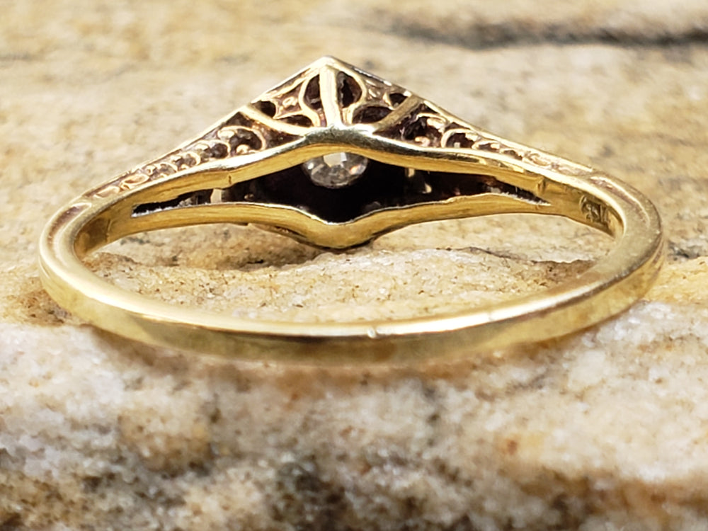 Spectacular Diamond Edwardian / Art Deco Engagement Ring / Old European Cut Diamond