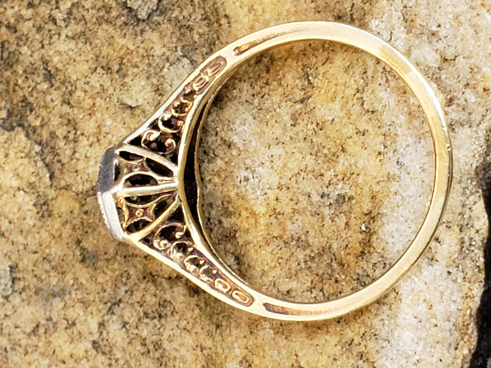 Spectacular Diamond Edwardian / Art Deco Engagement Ring / Old European Cut Diamond