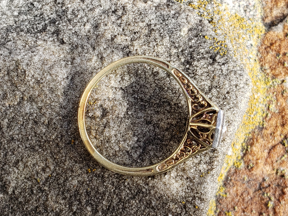 Spectacular Diamond Edwardian / Art Deco Engagement Ring / Old European Cut Diamond