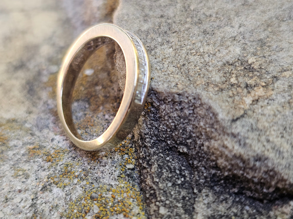 Baguette Semi-Eternity Band / Wedding Band / Anniversary Ring / Push Present Ring