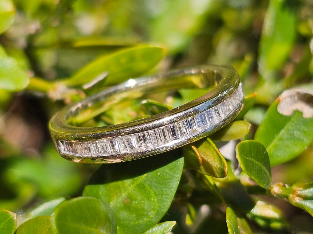Baguette Semi-Eternity Band / Wedding Band / Anniversary Ring / Push Present Ring