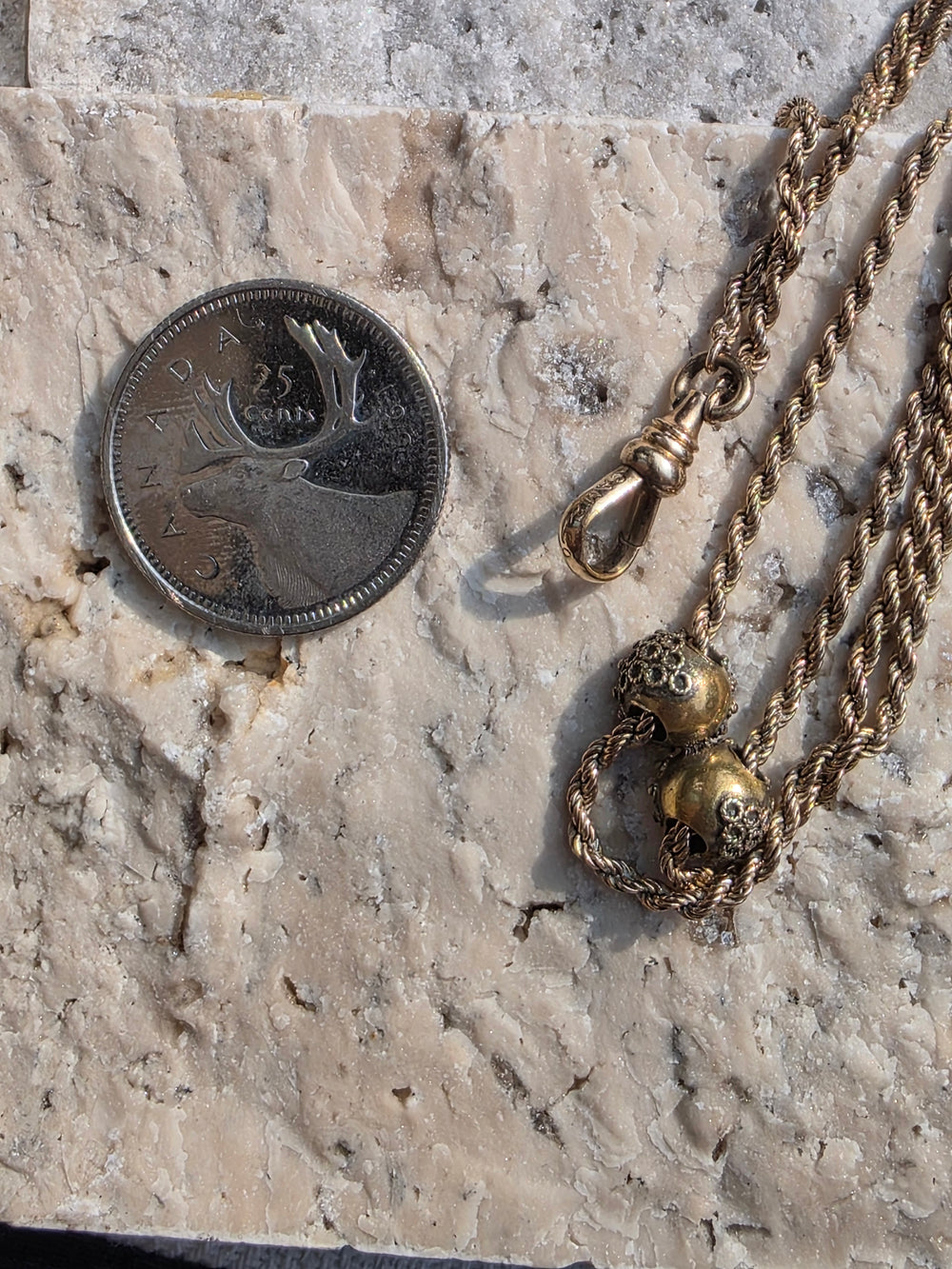 Edwardian Muff Chain / Gold Filled Muff Chain with Dog Clip / 49 Inch Long Antique Muff Chain / Opal and Seed Pearl Watch Chain