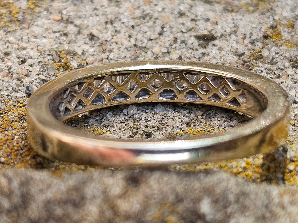 Baguette Semi-Eternity Band / Wedding Band / Anniversary Ring / Push Present Ring