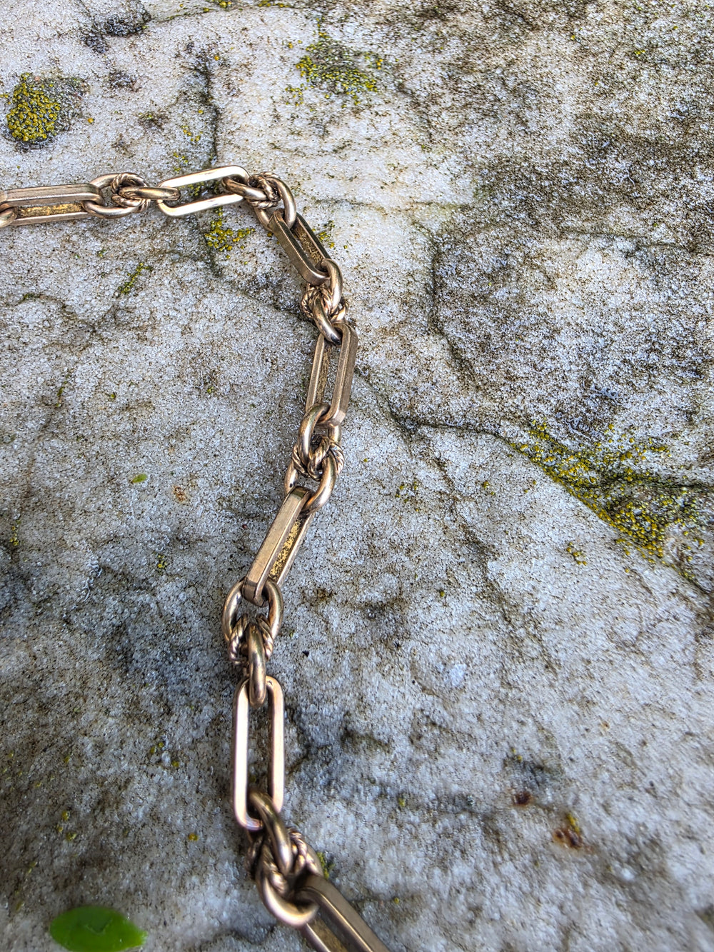 Antique Albert Chain / Kukui nut Gold Filled Watch Chain / Edwardian Gold Filled Watch Chain