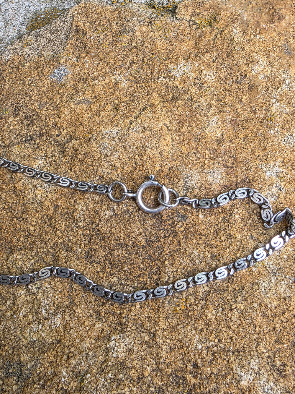 Marcasite and Mother of Pearl Art Deco Necklace / Mother of Pearl Ring Silver Necklace