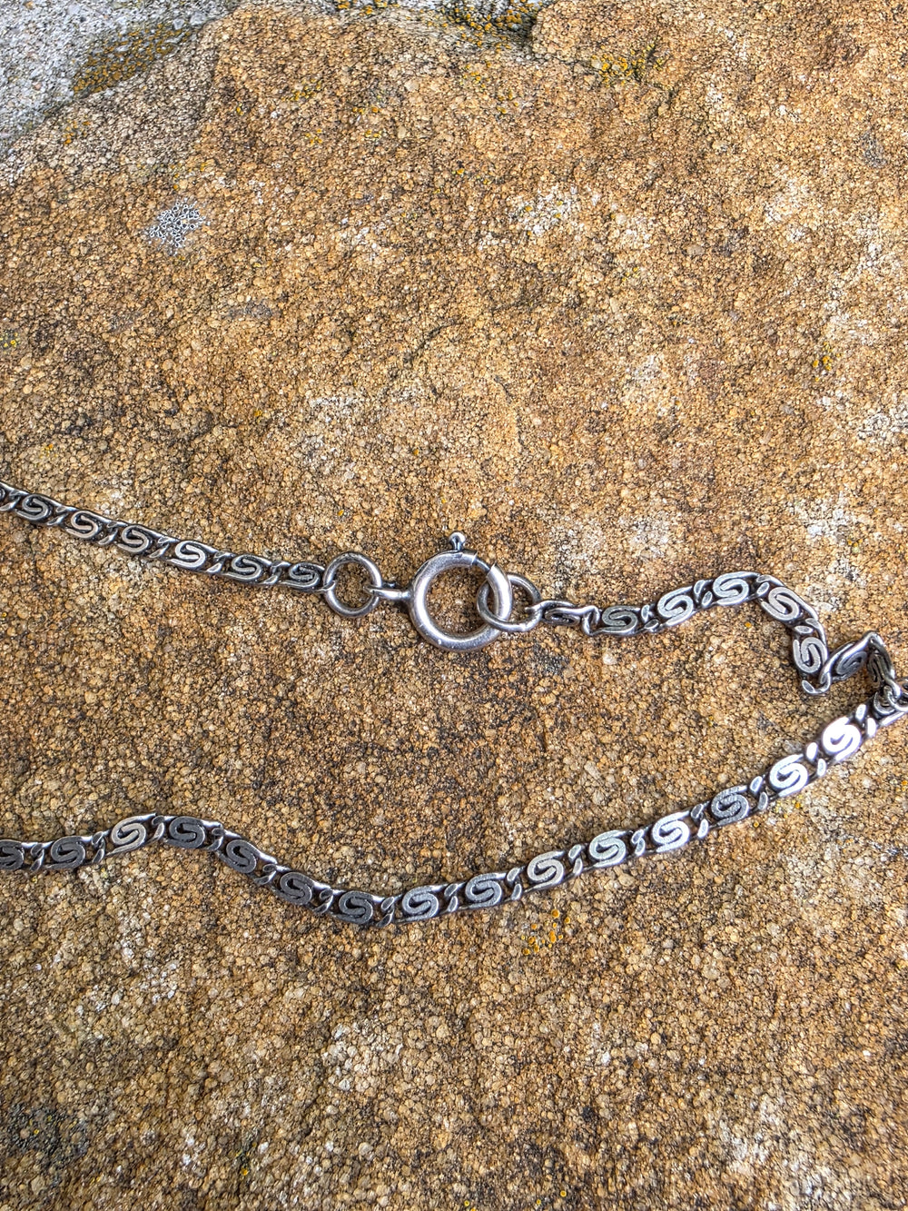 Marcasite and Mother of Pearl Art Deco Necklace / Mother of Pearl Ring Silver Necklace