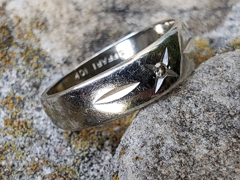 Diamond Wedding Band / Diamond Stacking Band / Diamond Wedding Ring / Star Set Diamond / Signed SIFFARI jewellery