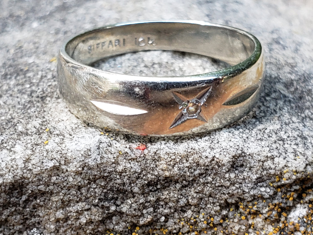 Diamond Wedding Band / Diamond Stacking Band / Diamond Wedding Ring / Star Set Diamond / Signed SIFFARI jewellery