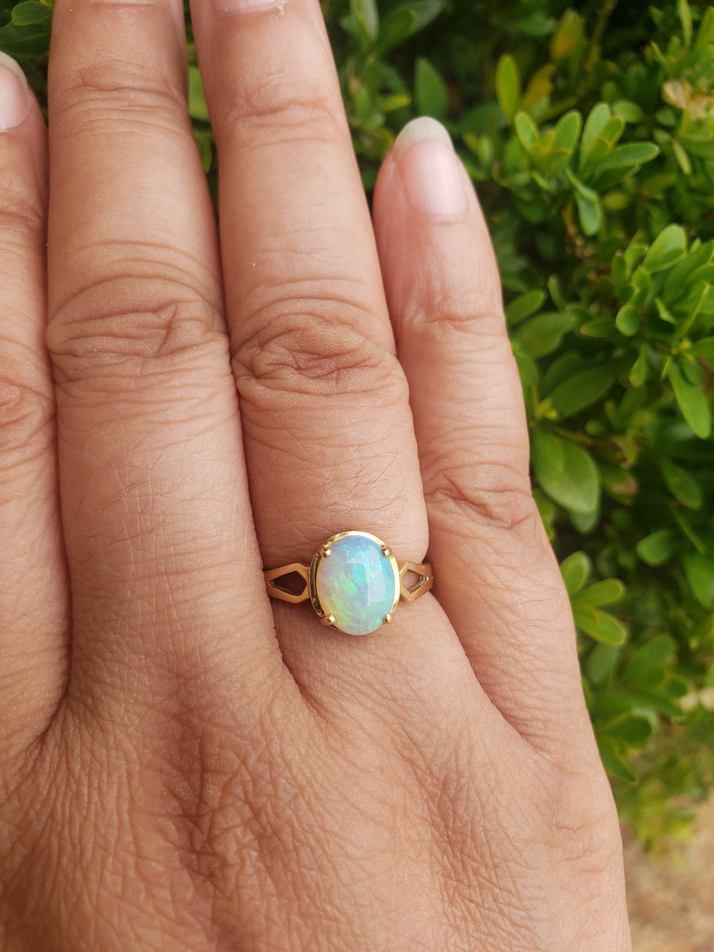 Opal Ring / October Birthstone / Solid Natural Opal