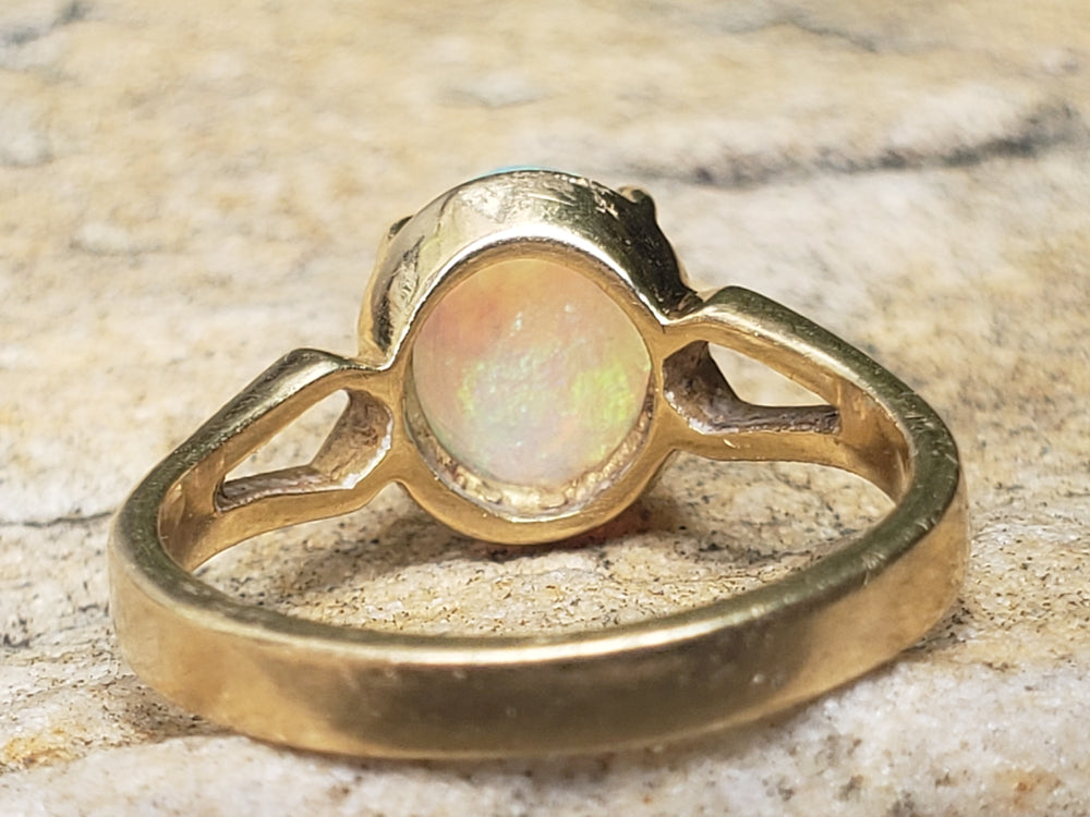 Opal Ring / October Birthstone / Solid Natural Opal
