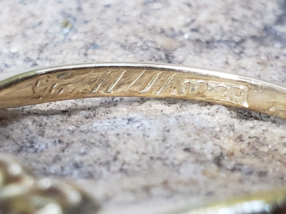 Edwardian and Early Deco Diamond Half Hoop / Art Deco Diamond Band / Old European Cut Diamond Ring / Appraised Ring