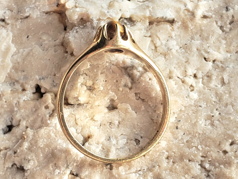 Tiger's Eye Belcher Set Ring / Tiger's Eye Pinky Ring