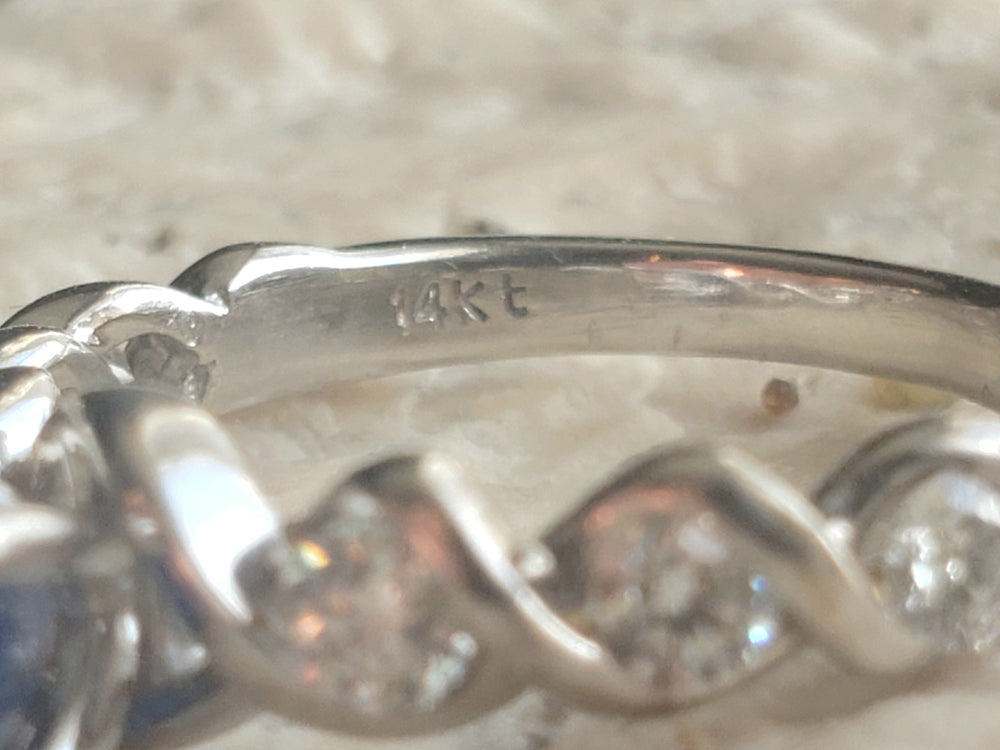 Sapphire and Diamond Engagement Ring / Statement Sapphire Ring