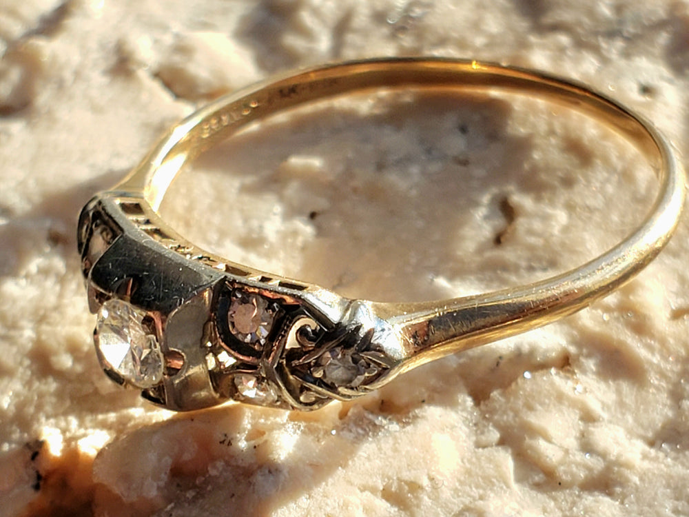 Art Deco Engagement Ring / Vintage Engagement Ring
