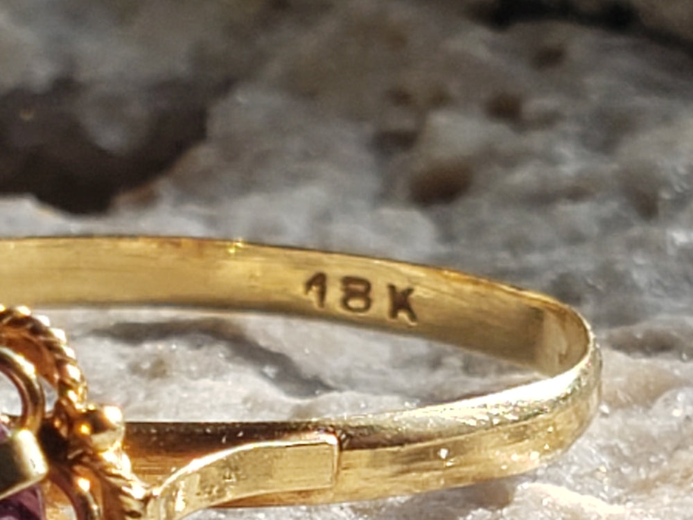 Synthetic Spinel Birthstone Ring / Solitaire Spinel Ring