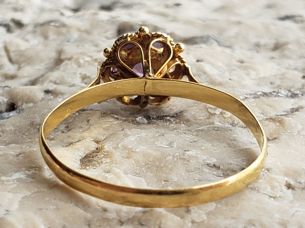 Synthetic Spinel Birthstone Ring / Solitaire Spinel Ring