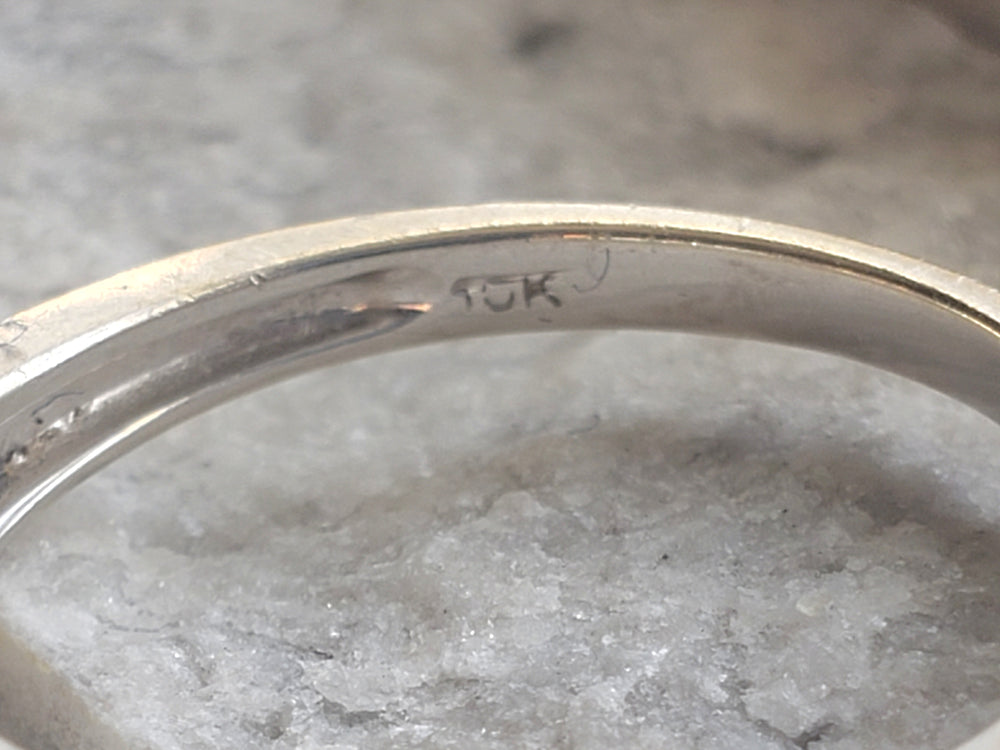 Illusion Set Diamond Engagement Ring / Sapphire and Diamond Ring