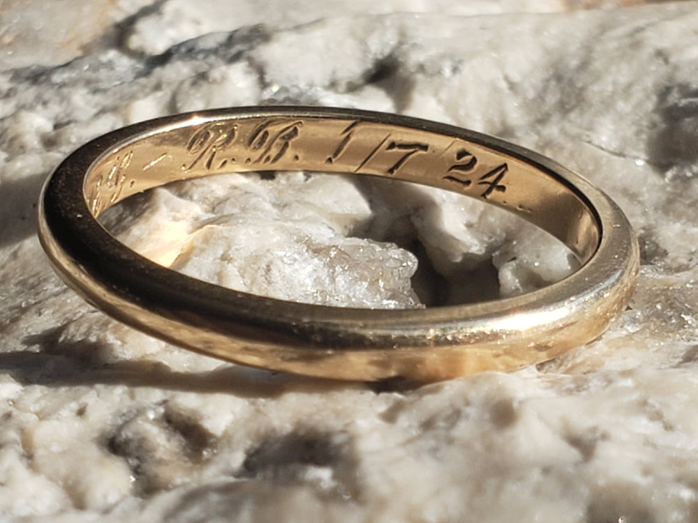 14K Yellow Gold Wedding Band circa 1920s