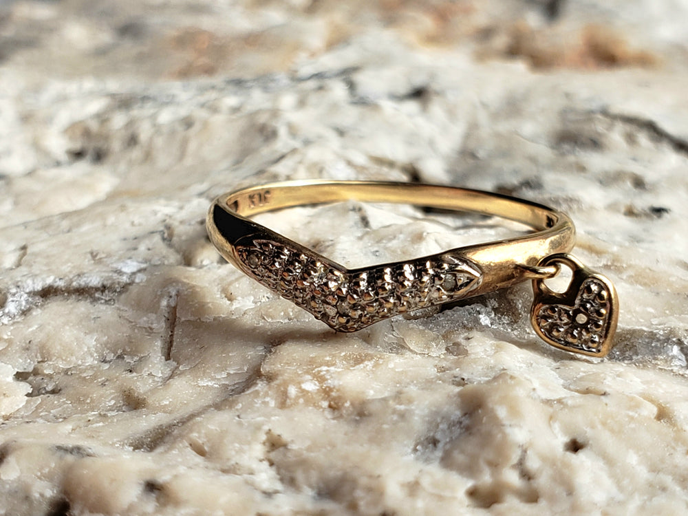 Diamond Padlock ring / Diamond Pinky ring