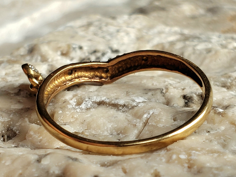 Diamond Padlock ring / Diamond Pinky ring