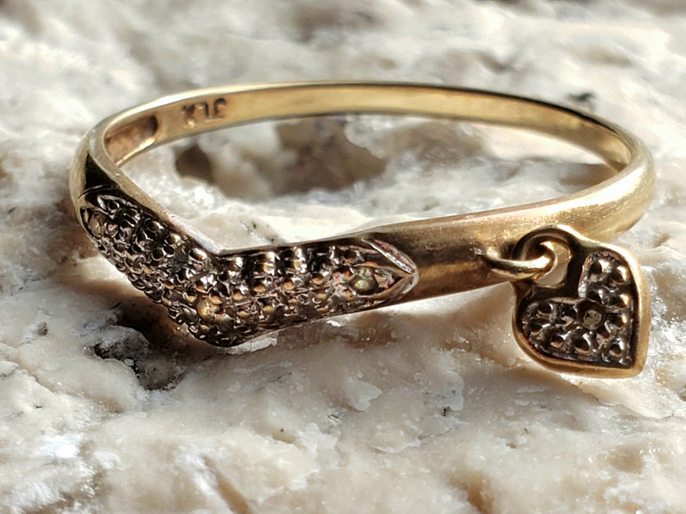 Diamond Padlock ring / Diamond Pinky ring