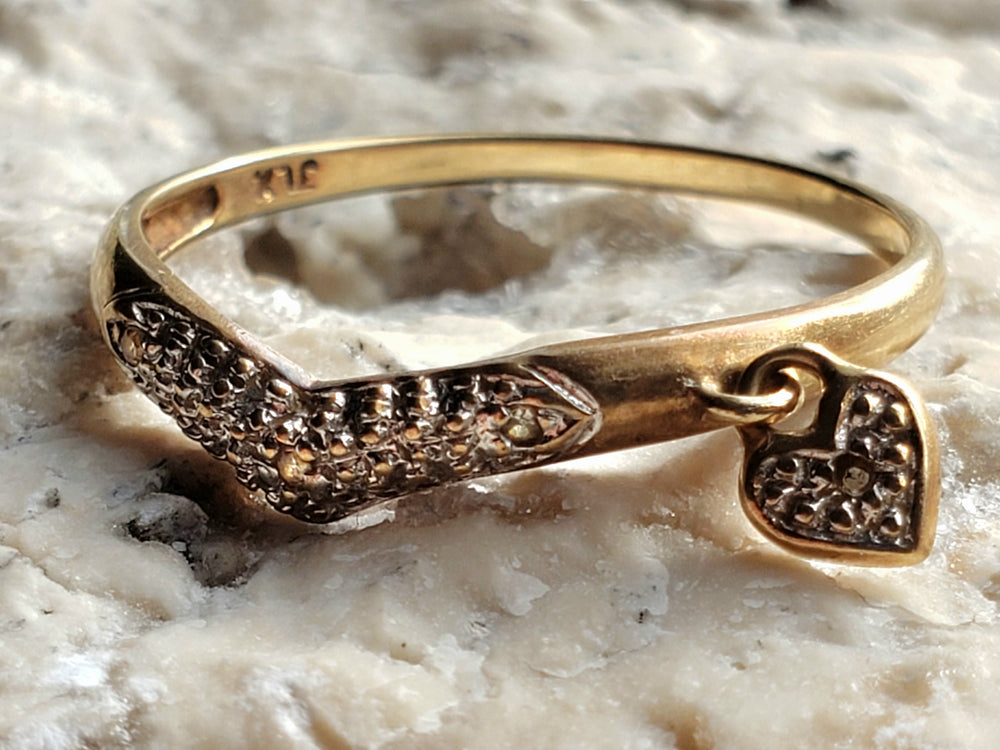 Diamond Padlock ring / Diamond Pinky ring