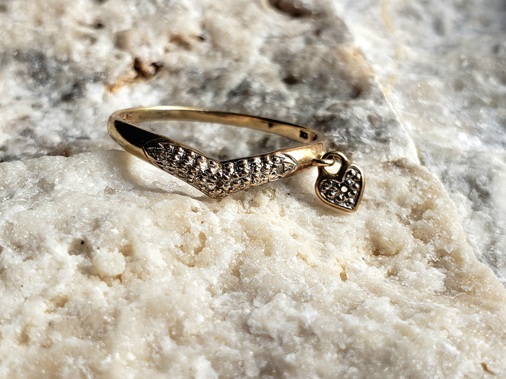 Diamond Padlock ring / Diamond Pinky ring