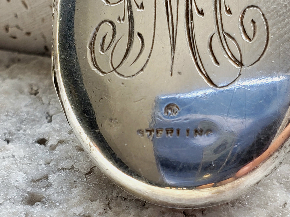 Engraved Silver Locket with Photos / ICM Engraved Locket / Floral Locket