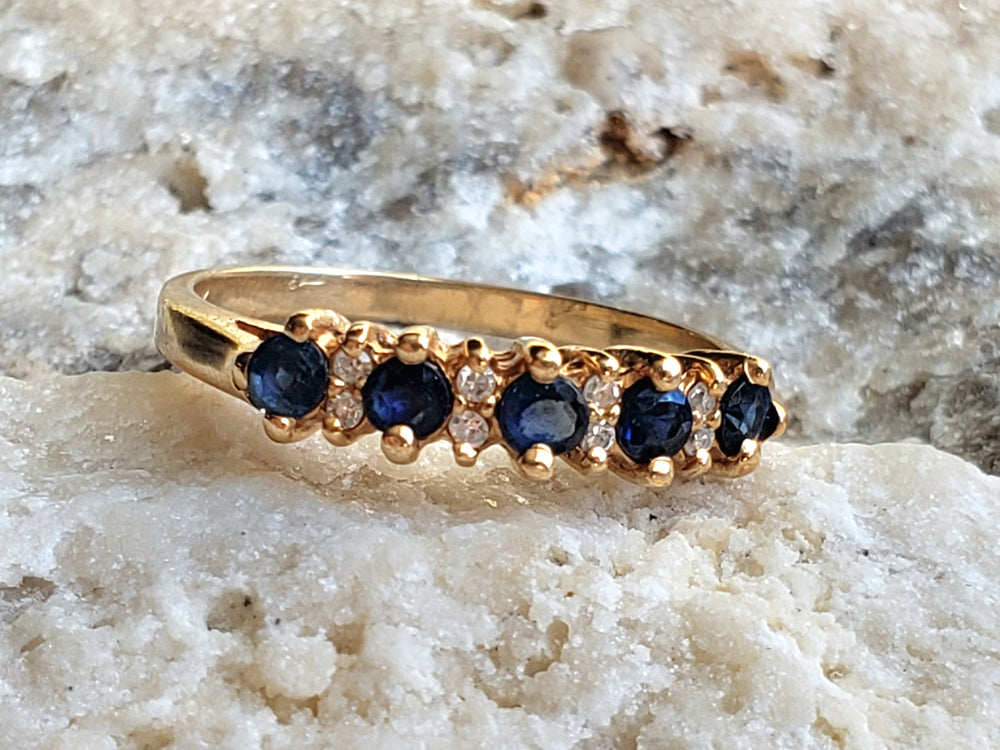Anniversary Band / Push Present / September Birthstone Ring / Garnet and Glass Ring