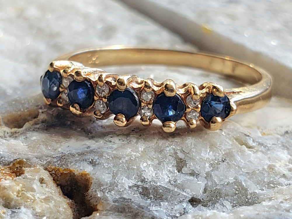 Anniversary Band / Push Present / September Birthstone Ring / Garnet and Glass Ring