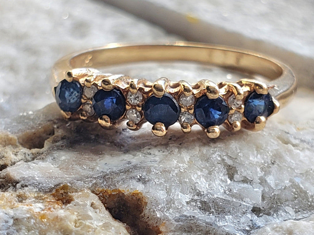 Anniversary Band / Push Present / September Birthstone Ring / Garnet and Glass Ring