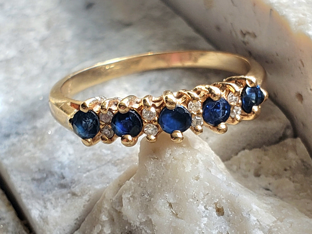 Anniversary Band / Push Present / September Birthstone Ring / Garnet and Glass Ring