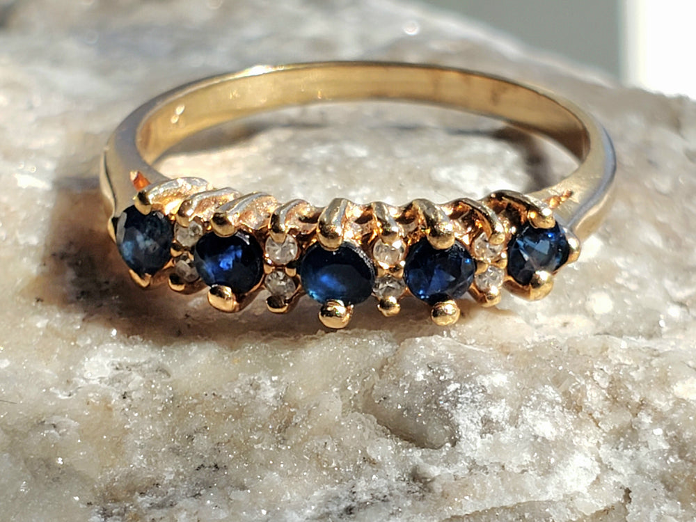 Anniversary Band / Push Present / September Birthstone Ring / Garnet and Glass Ring