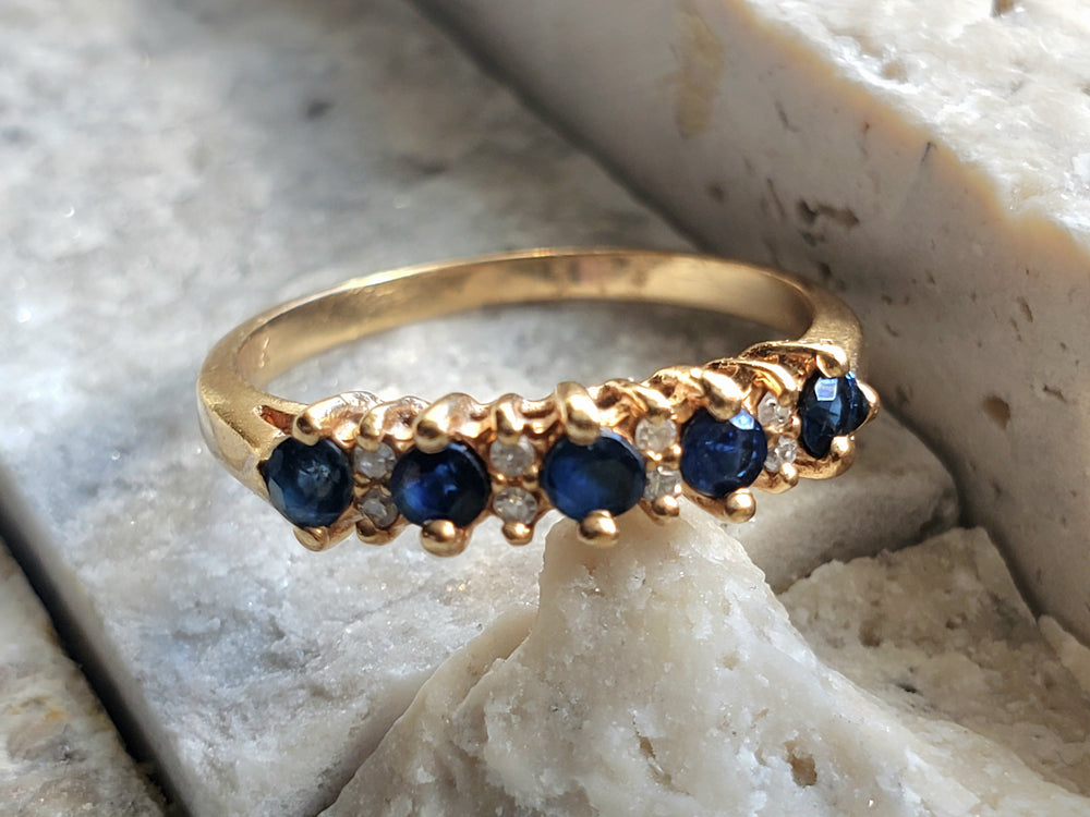Anniversary Band / Push Present / September Birthstone Ring / Garnet and Glass Ring